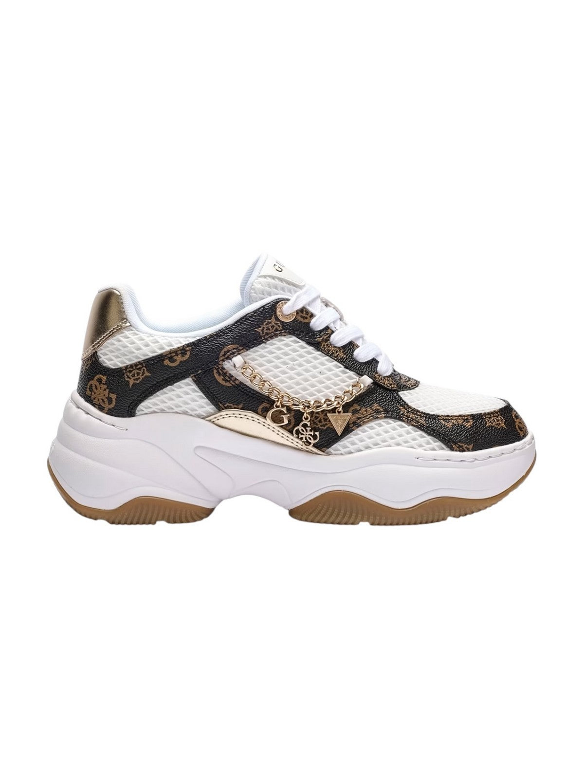 GUESS Sneaker Donna HARPAA FLPHAR FAL12 WHIBR WHITE BROWN gioboutiqueweb