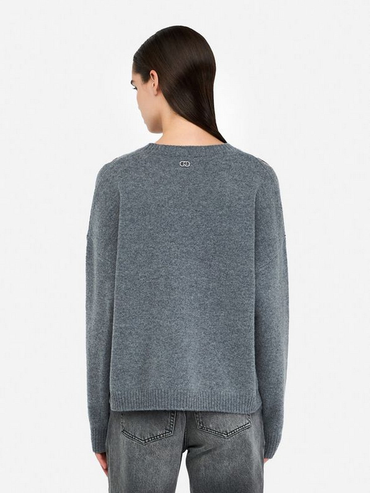LIU JO WHITE Maglione Donna MF5039MS009 02050 GRIGIO MD.MELANGE