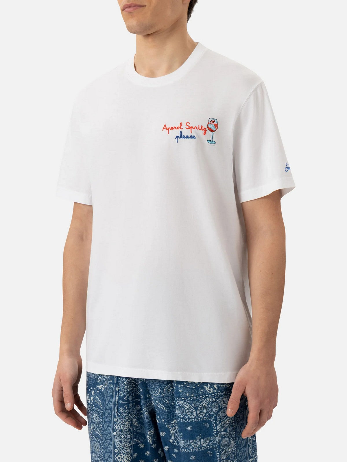 MC2 SAINT BARTH T-shirt Uomo PORTOFINO 01997L SPRITZ PLEASE 01N EMB gioboutiqueweb