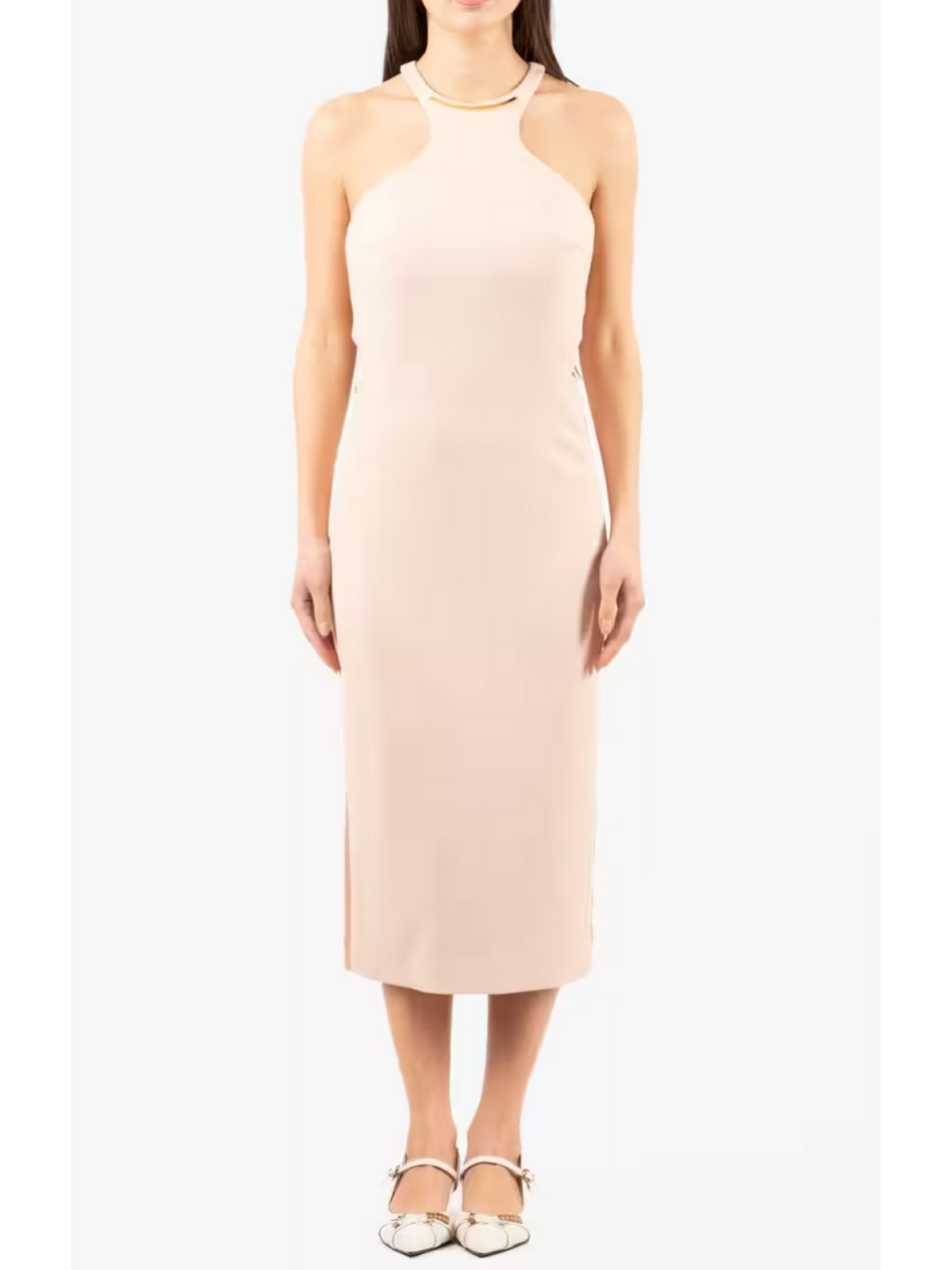 ELISABETTA FRANCHI Abito Donna AB91761E2 EA1 NUDE gioboutiqueweb