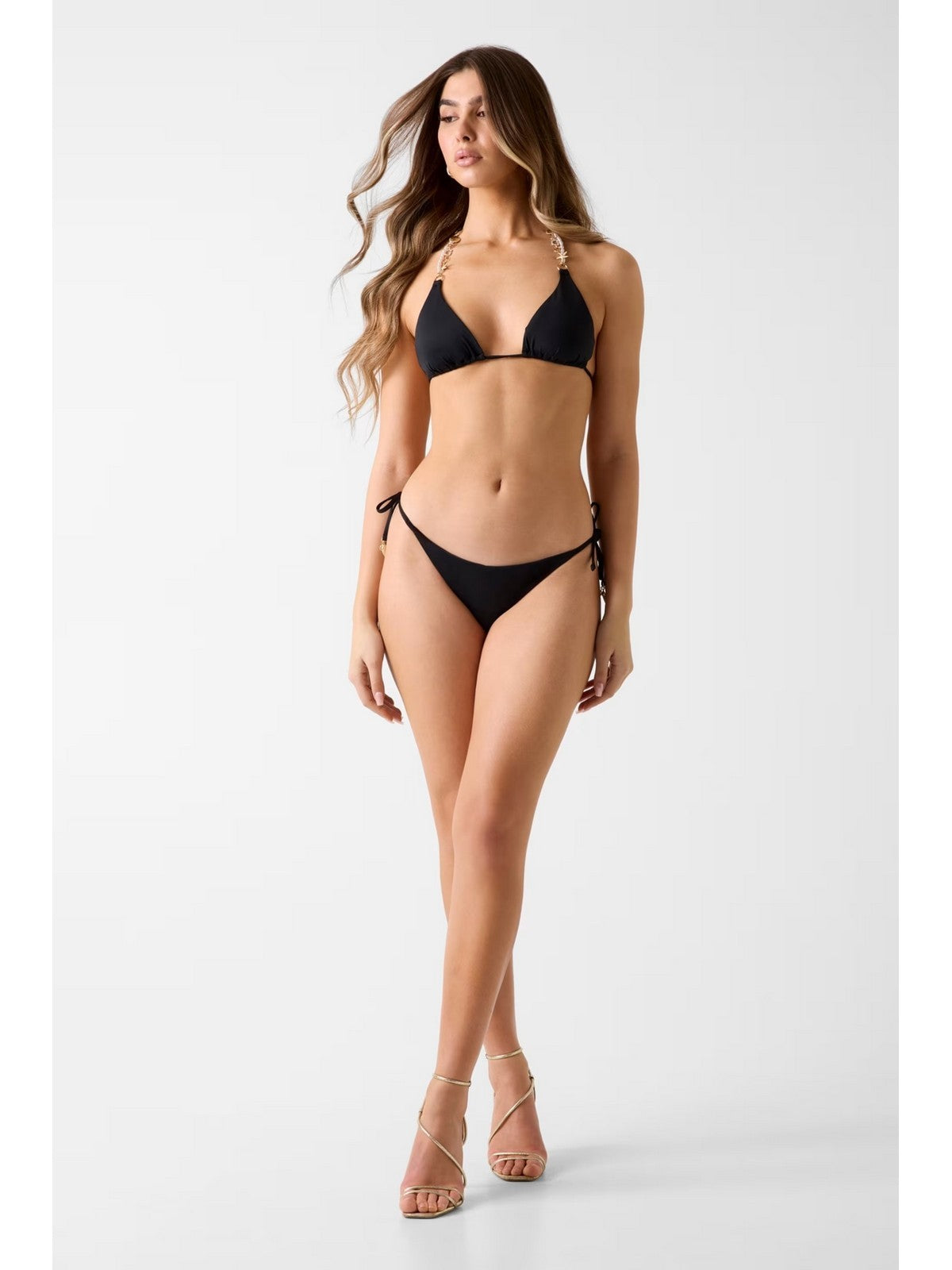 GUESS BEACHWEAR Costume da bagno Donna MARISOL STRING BRIEF E6GO01 KF412 JBLK Jet Black A996 gioboutiqueweb