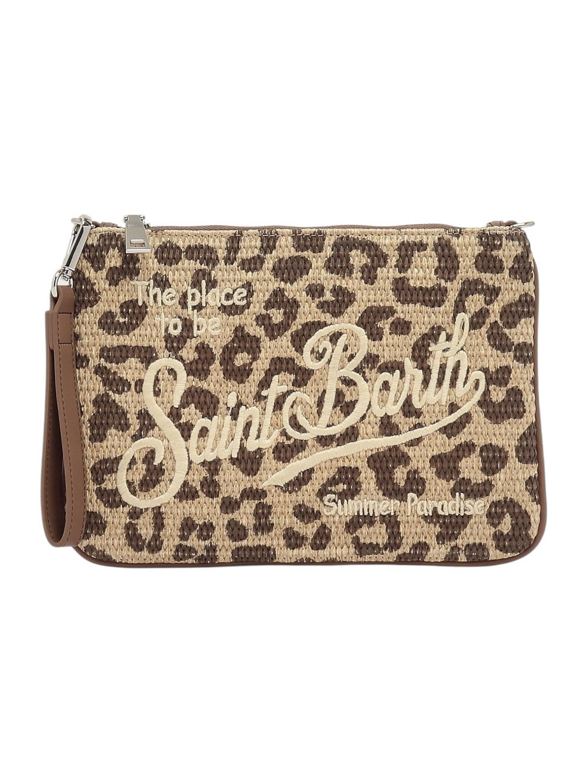 MC2 SAINT BARTH Borsa Donna PARISIENNE STRAW 00349L LEOPARD 18 EMB