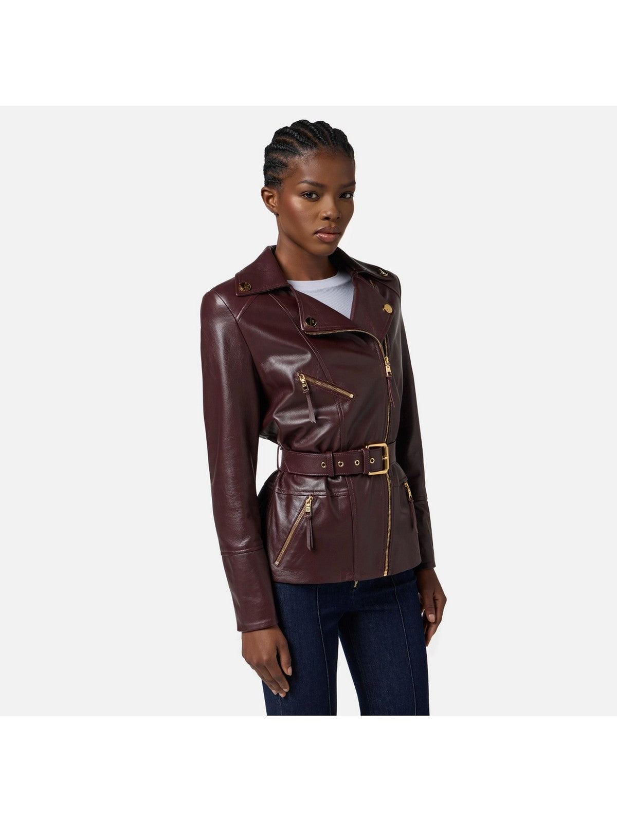 ELISABETTA FRANCHI Giubbino Donna GD50Z56E2 EA4 MERLOT gioboutiqueweb