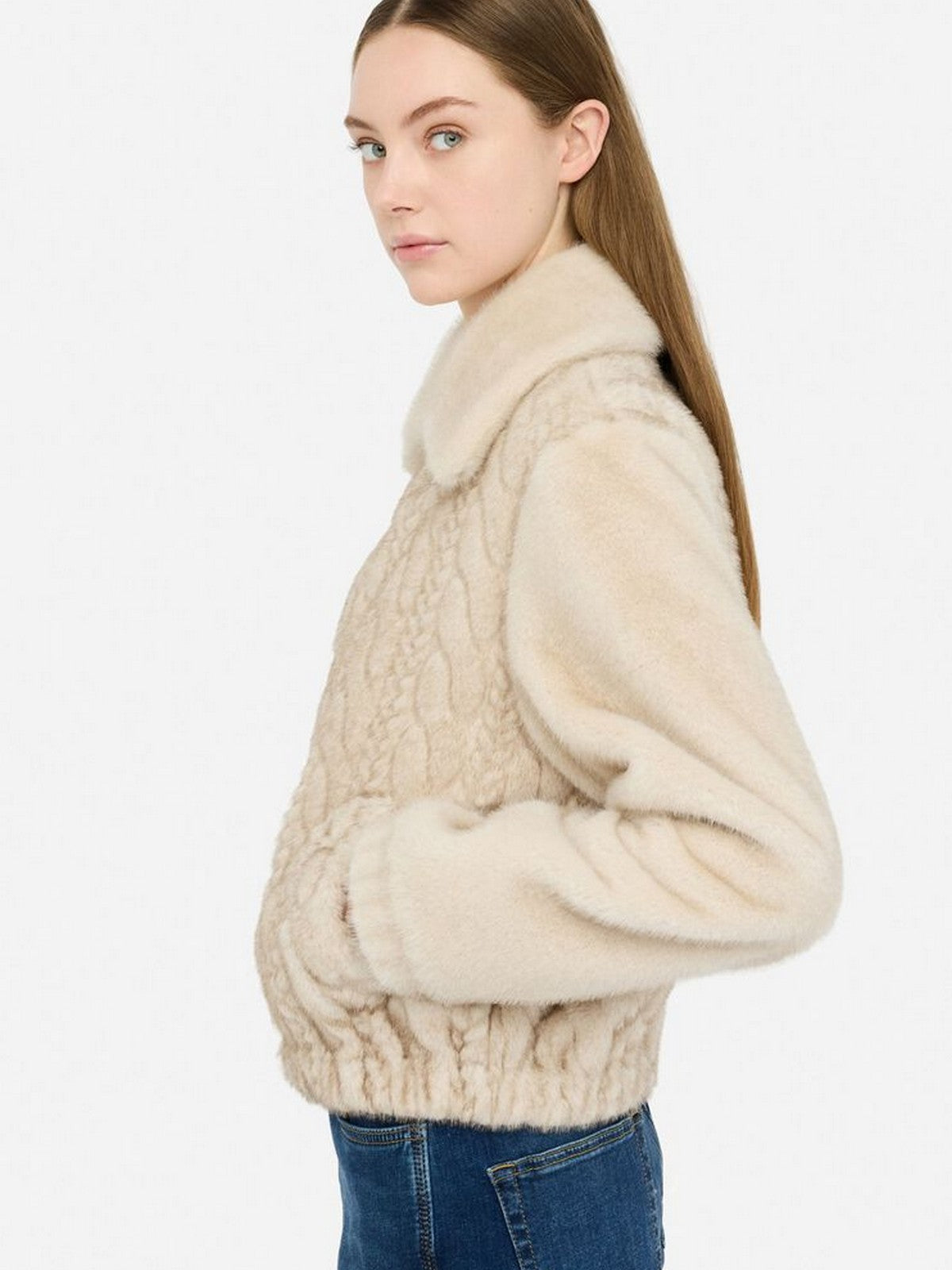 LIU JO WHITE Giubbino Donna MF5094E1044 W9868 NATURAL BEIGE gioboutiqueweb