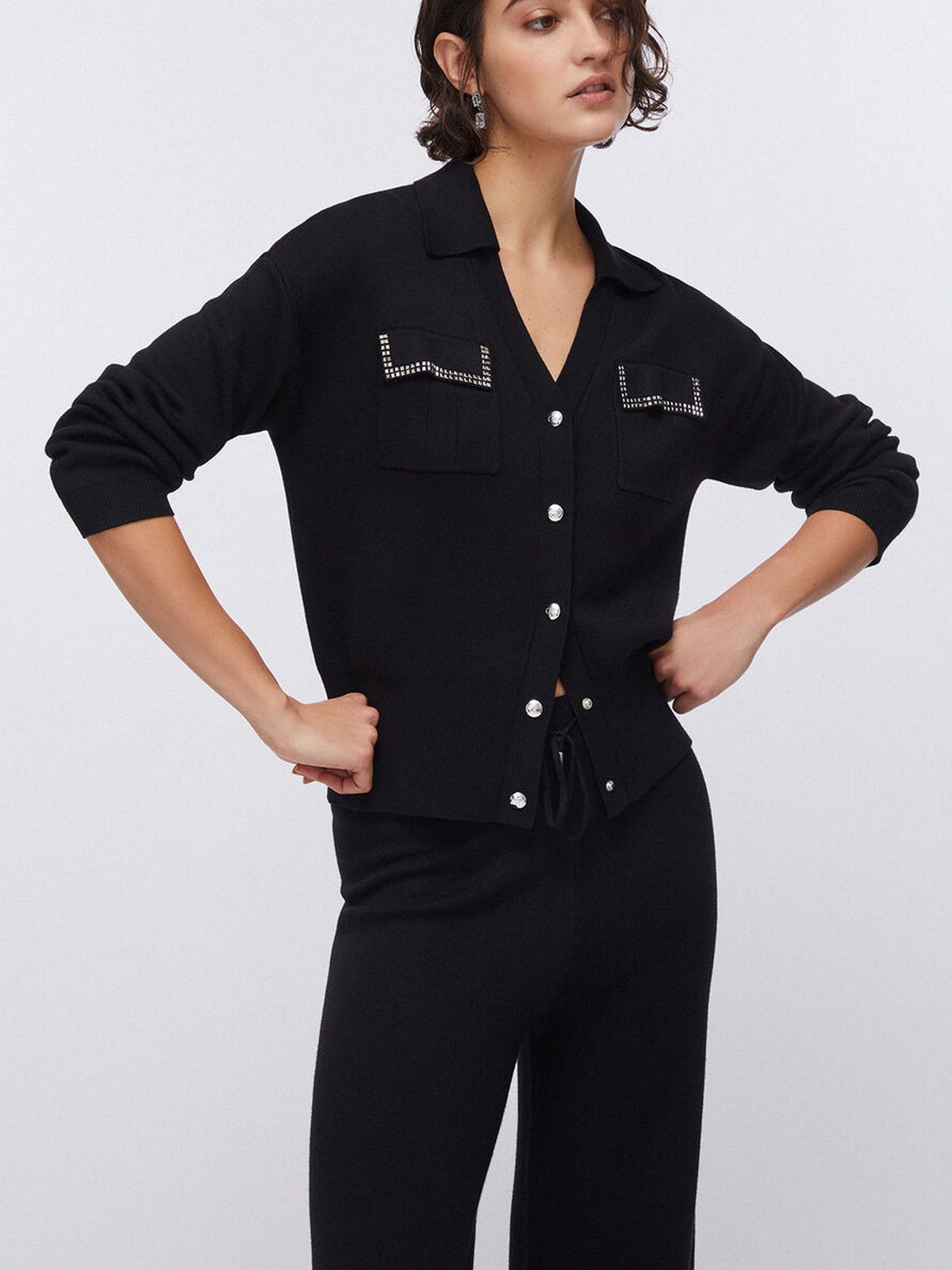 LIU JO SPORT Cardigan Donna TA6041MS59L 22222 Nero gioboutiqueweb