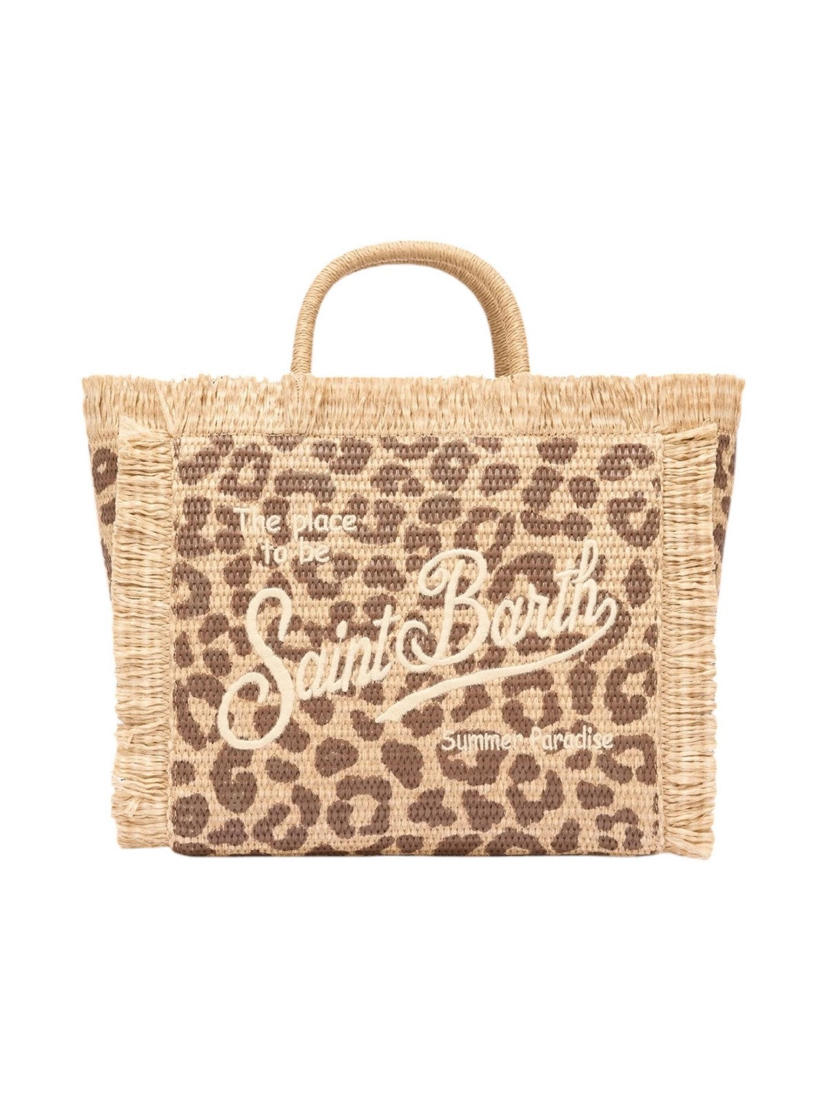 MC2 SAINT BARTH Borsa Donna COLETTE STRAW N 00176H LEOPARD 18 EMB gioboutiqueweb