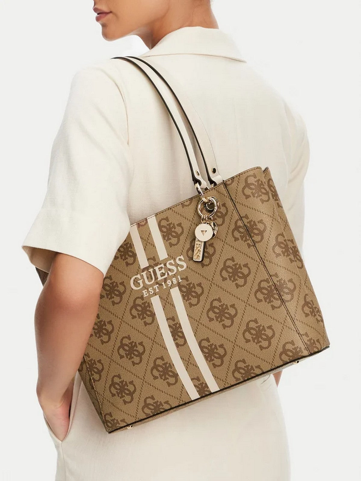 GUESS Borsa Donna NOELLE II TOTE HWOS96 72250 LTL LATTE LOGO