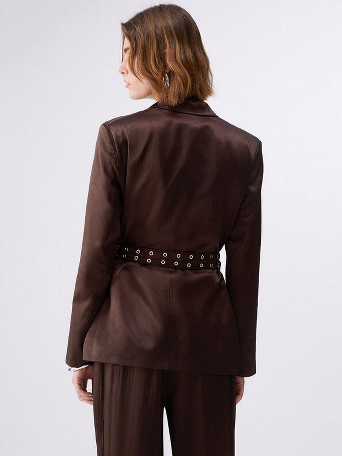 LIU JO BLACK Giacca Donna CA6146T450A P9576 Chocolate black gioboutiqueweb