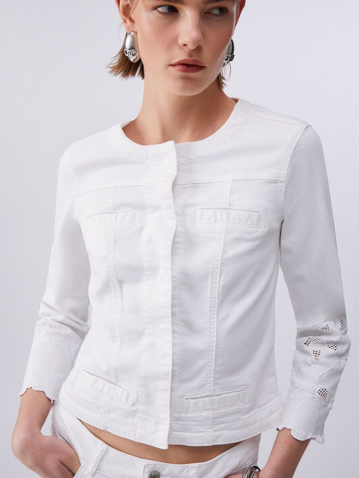 LIU JO WHITE Giubbino Donna WA6262T367A P9255 Bco ottico ric.flowe gioboutiqueweb