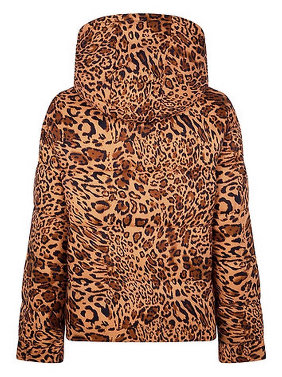 TWINSET Piumino Donna QUILTED WILD PRINTED 252TP2450 12737 ST.ANIMALIER COFFEE/LAND gioboutiqueweb