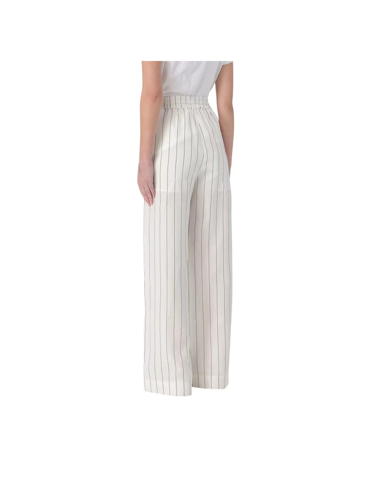 LIU JO WHITE Pantalone Donna WA6368T4818 03Q45 BIANCO LANA/NERO gioboutiqueweb