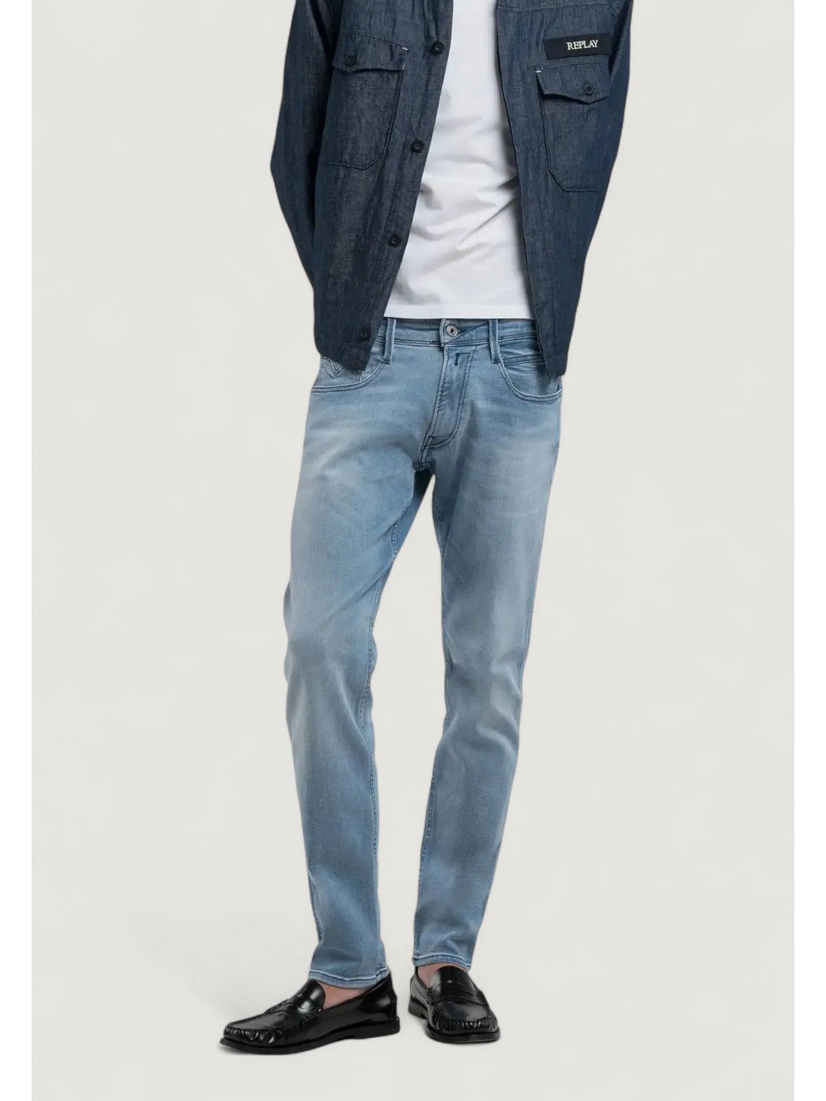 REPLAY Jeans Uomo ANBASS M914Y000261C42 010 LIGHT BLUE gioboutiqueweb