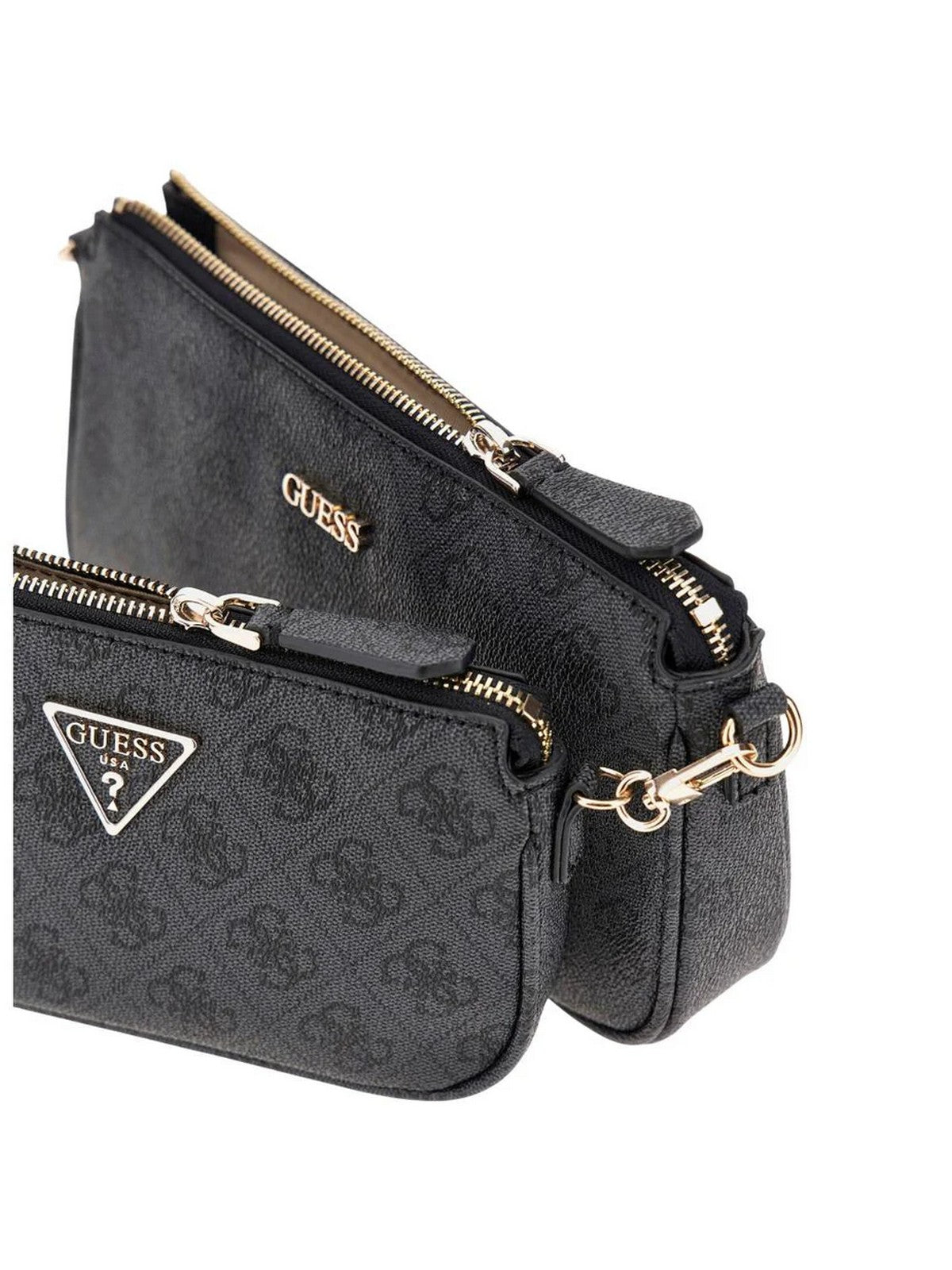 GUESS Borsa Donna NOELLE II DBL POUCH CROSSBODY HWBG96 72710 CLO COAL LOGO gioboutiqueweb