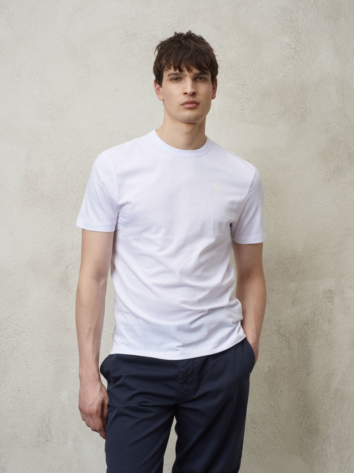 Blauer T-Shirt und Männerstange 24Sbluh02143 004547 100 Weiß