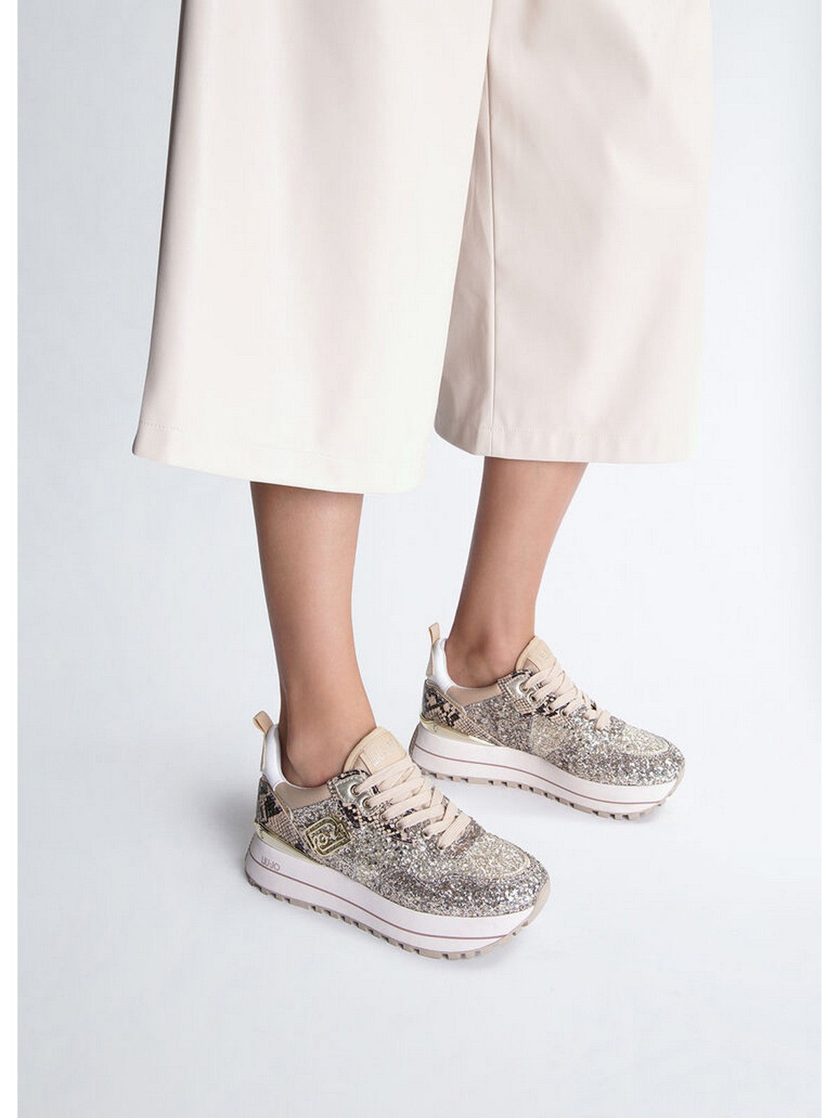 LIU JO Sneaker Donna LIU JO MAXI WONDER 01 BF4001TX007 01127 Beige gioboutiqueweb