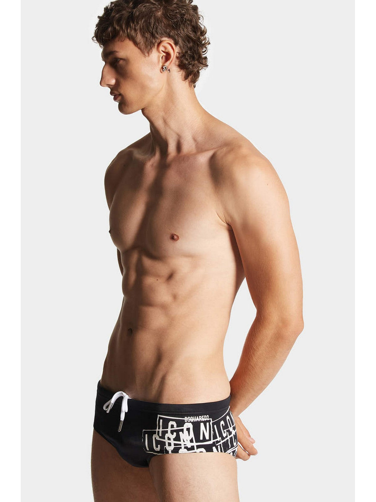DSQUARED2 Costume da bagno Uomo D7B2E539 010 Nero gioboutiqueweb