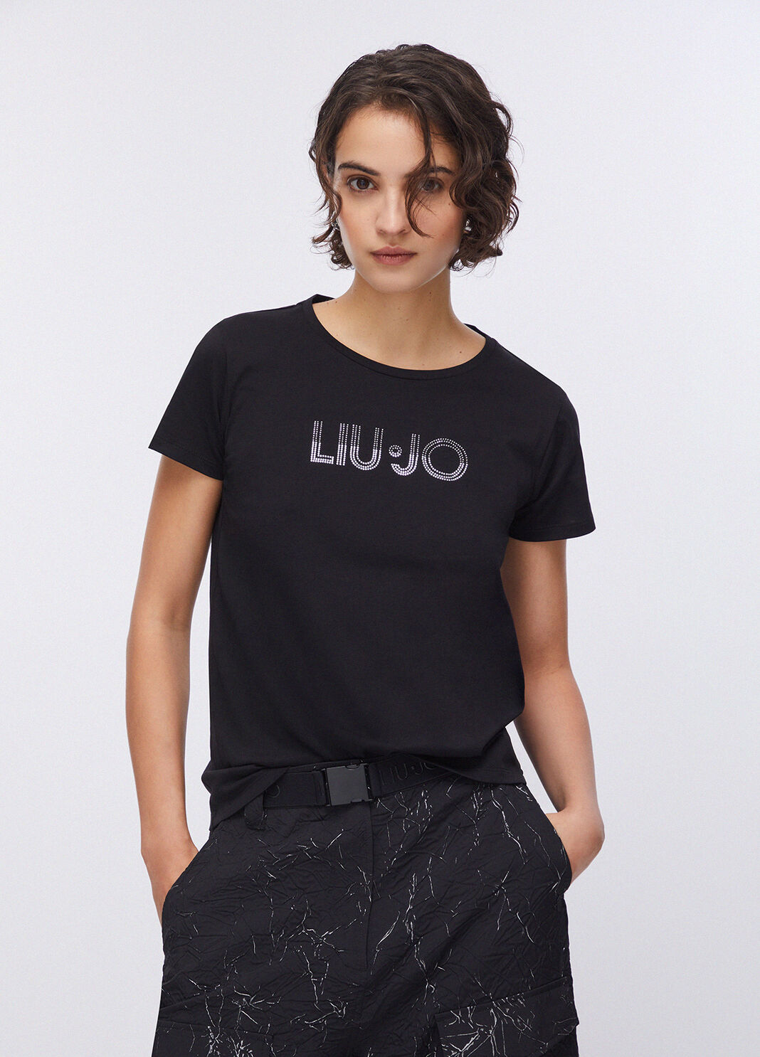 LIU JO SPORT T-shirt Donna TA6056JS923 W9415 NERO/LIUJO gioboutiqueweb