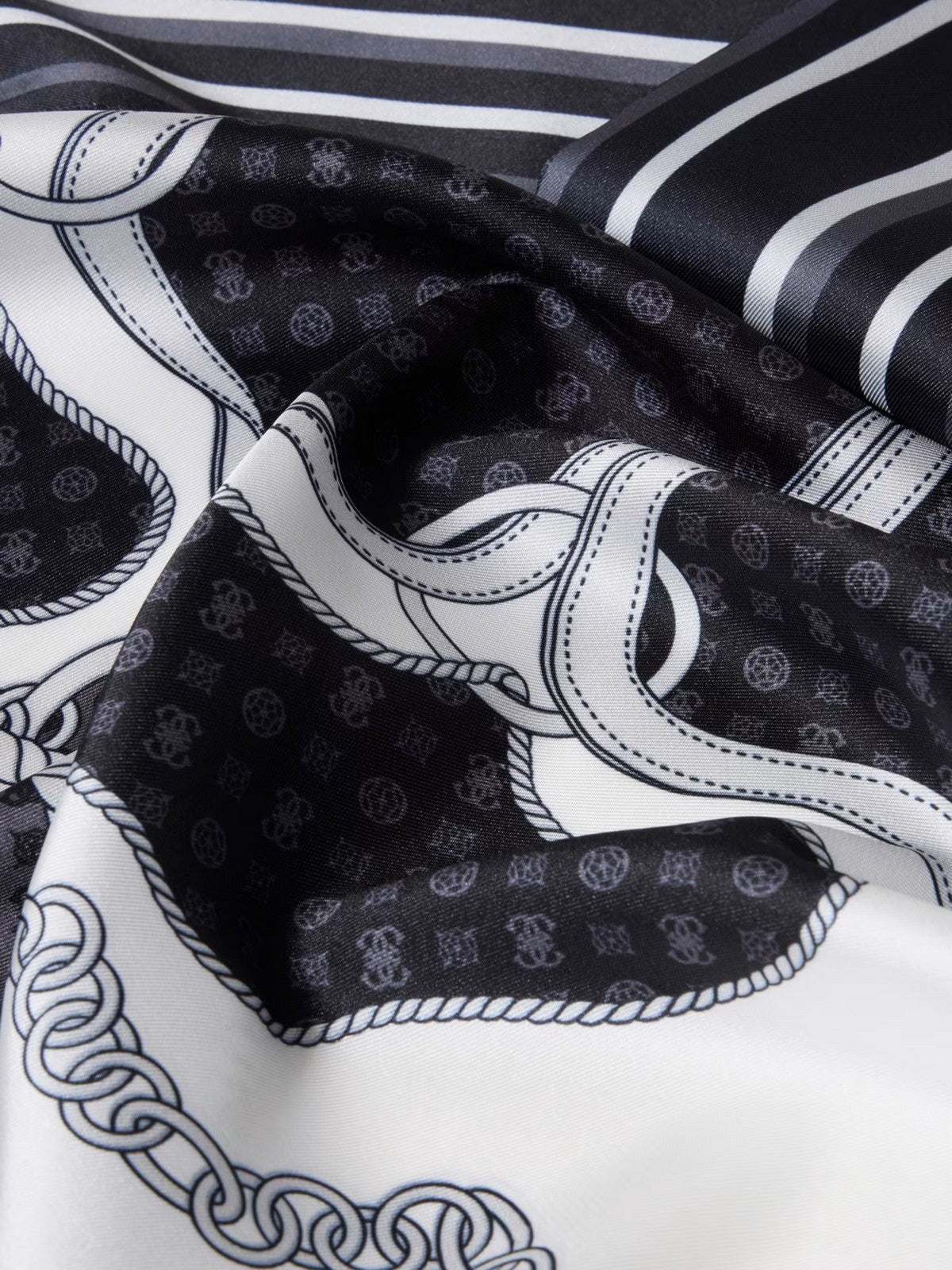 GUESS Foulard Donna PRINTED BANDANA 70 X 70 AW5489 POL03 BLA BLACK