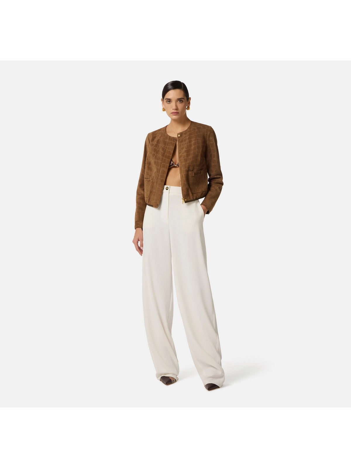 ELISABETTA FRANCHI Giacca Donna GD58G61E2 229 ARGILLA