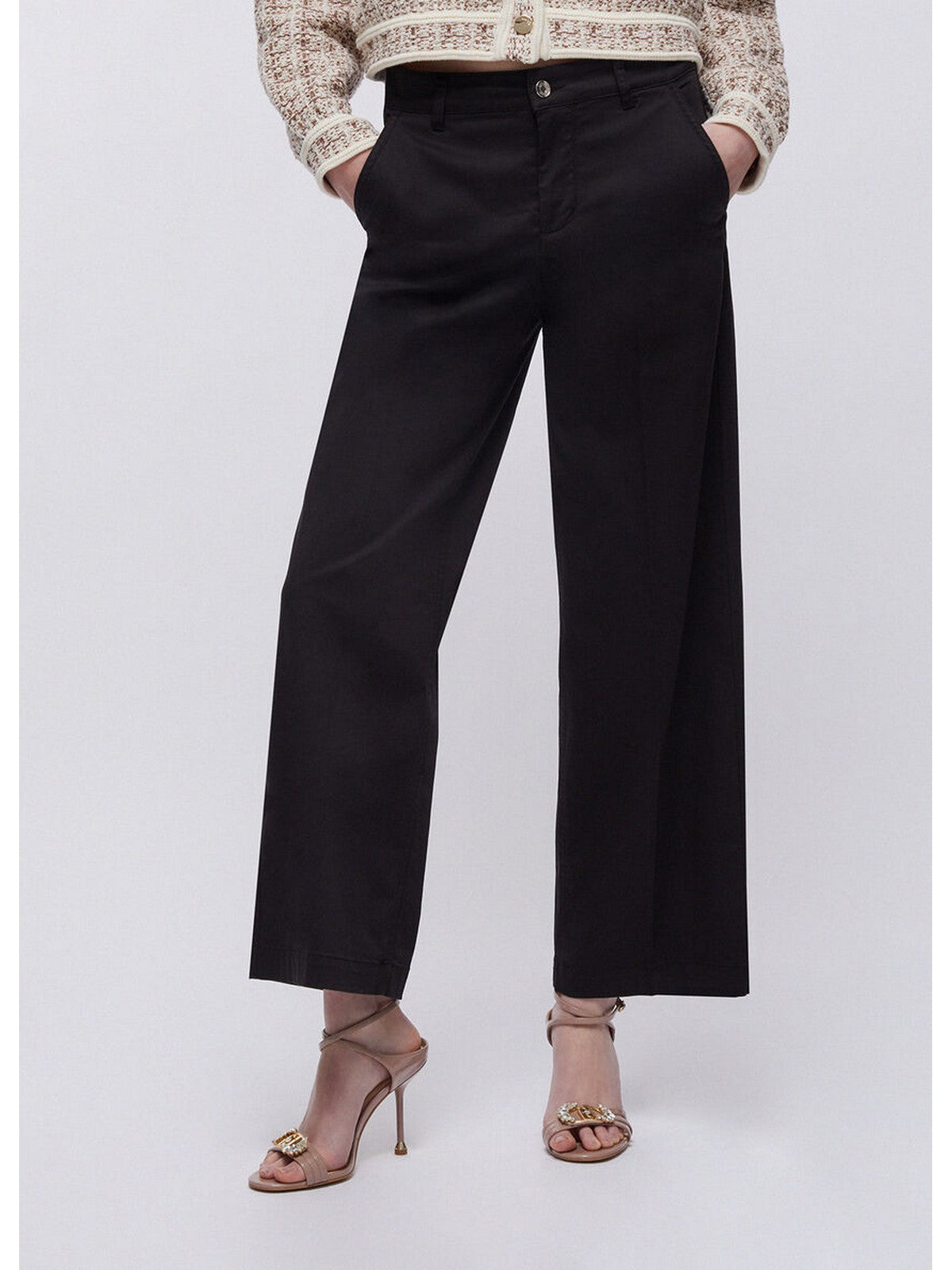 LIU JO WHITE Pantalone Donna WA6475T373A 22222 Nero gioboutiqueweb