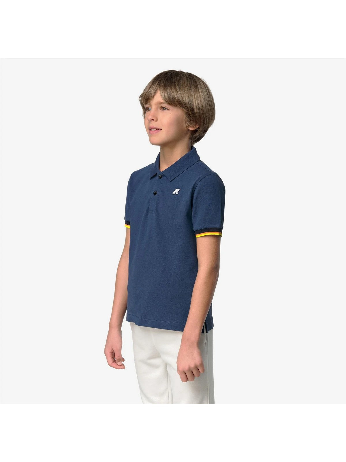K-WAY KIDS Polo Bambini e ragazzi P. VINCENT PIQUE K6126LW B67 Blue Insignia
