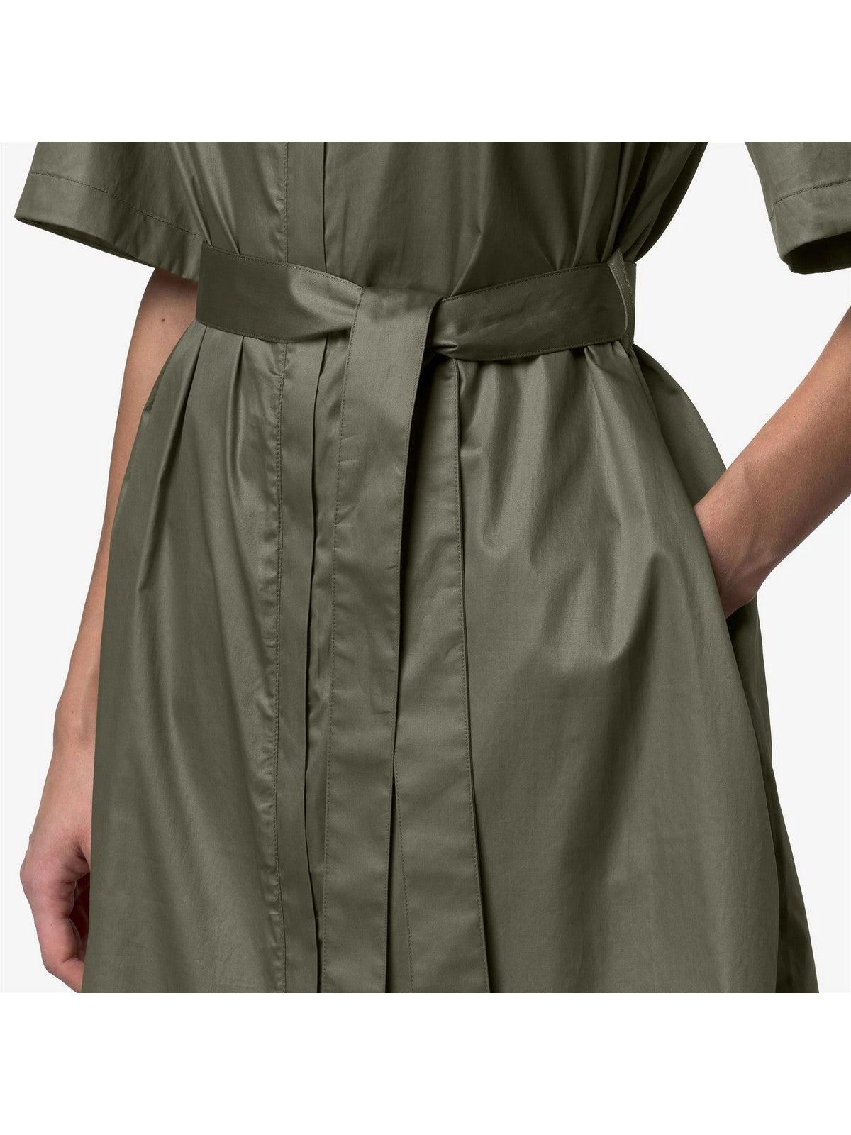 K-WAY Abito Donna NOUAILLE SHINY COTTON K2147IW V15 Green Lichen