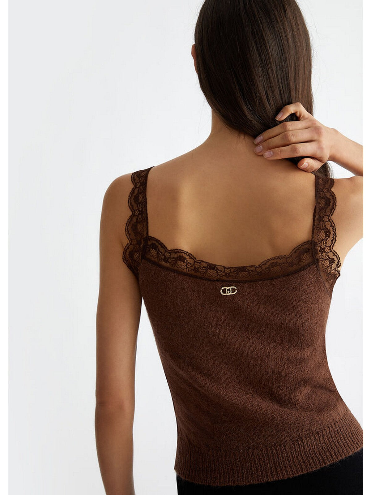 LIU JO WHITE Top Donna WF4333MAG71 91218 Marrone gioboutiqueweb