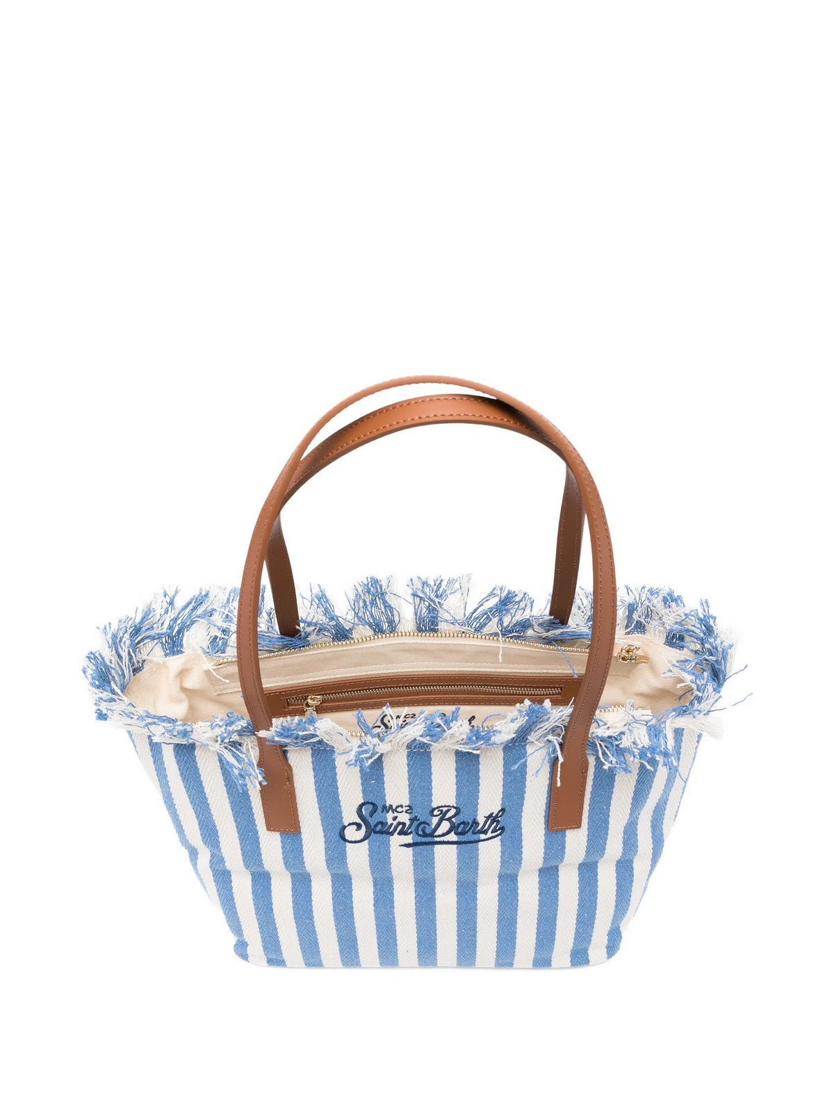 MC2 SAINT BARTH Borsa Donna CITY BAG MID FRINGE 01765L HB STRIPES 36 EMB