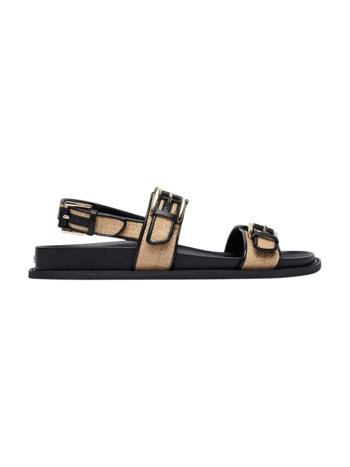 MICHAEL KORS Sandalo Donna NIA FLAT SANDAL 40S6NIFS1D 001 BLACK gioboutiqueweb
