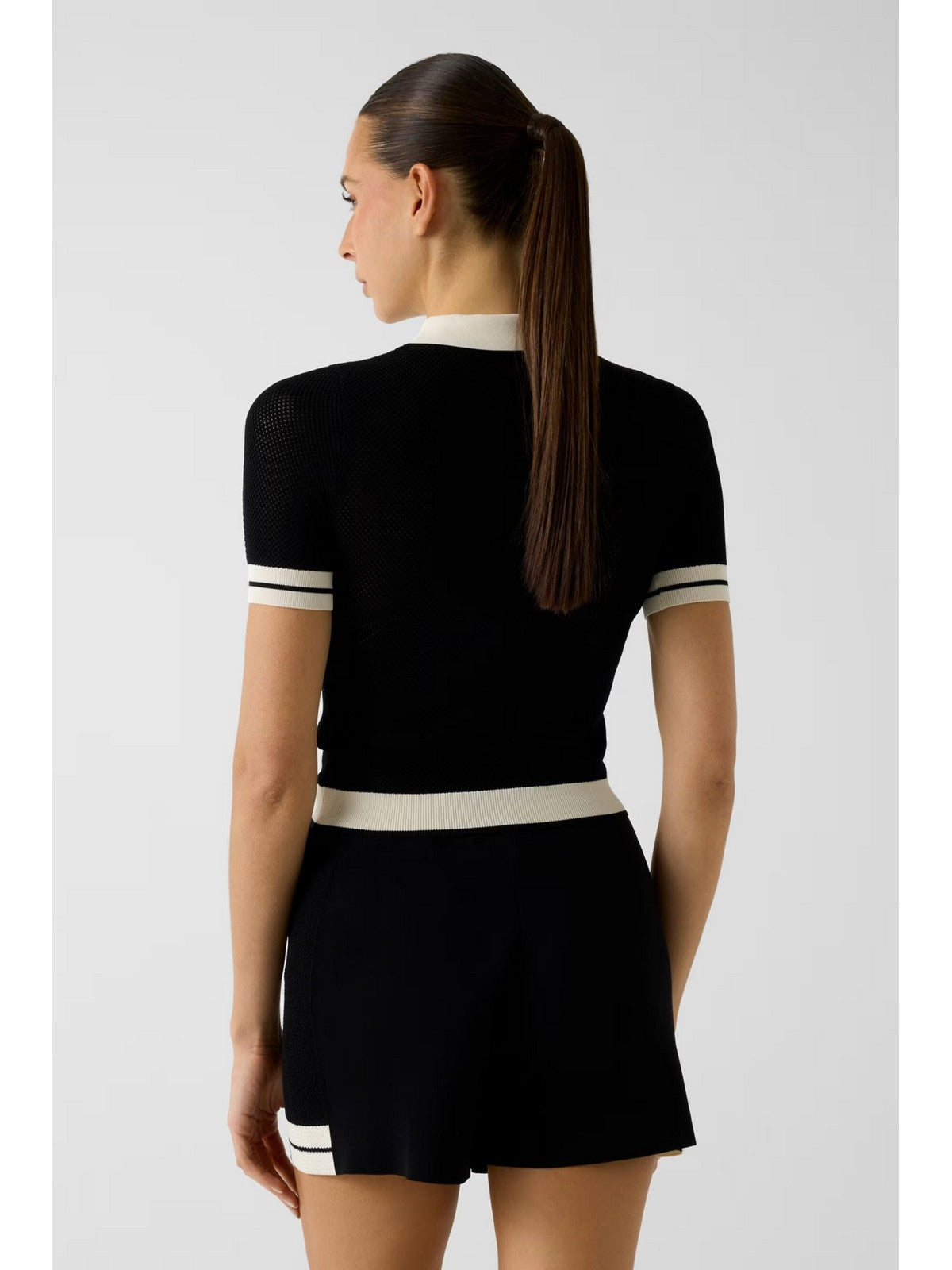 GUESS SPORT Polo Donna GABRY SS CROPPED POLO SWTR V6GR04 Z0725 JBLK Jet Black A996 gioboutiqueweb