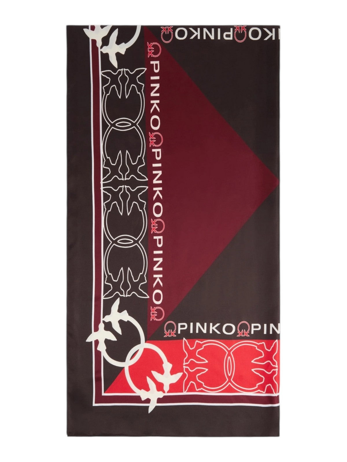 PINKO Foulard Donna LIMBO FOULARD TWILL STAMPA GEO 106656-A39M YR3 MULT.VIOLA/ROSSO gioboutiqueweb