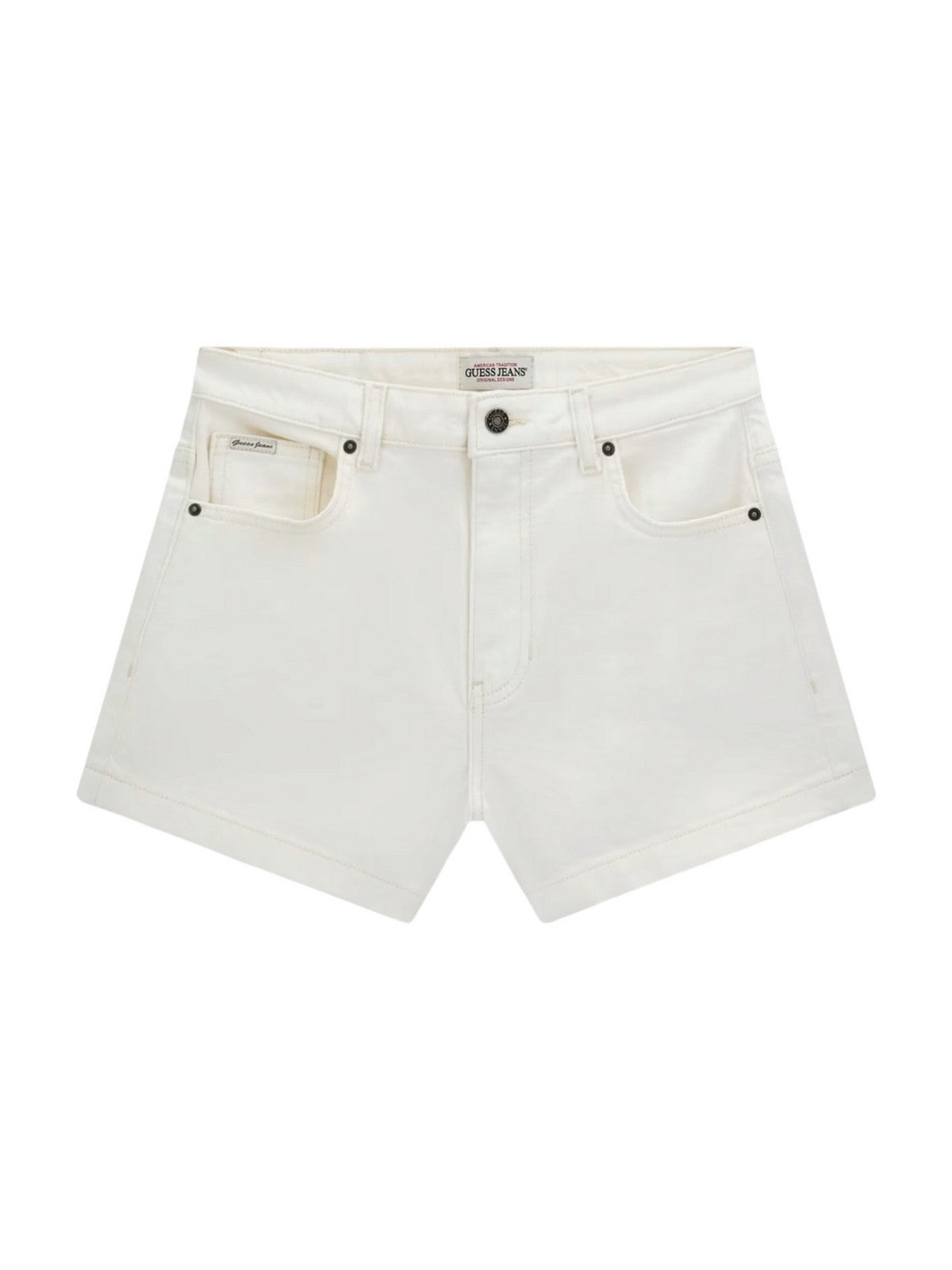GUESS Pantaloncino Donna GJ HIGHWAIST MOM SHORT W5GD0S D5M62 GJWI GJ NATURAL WHITE gioboutiqueweb