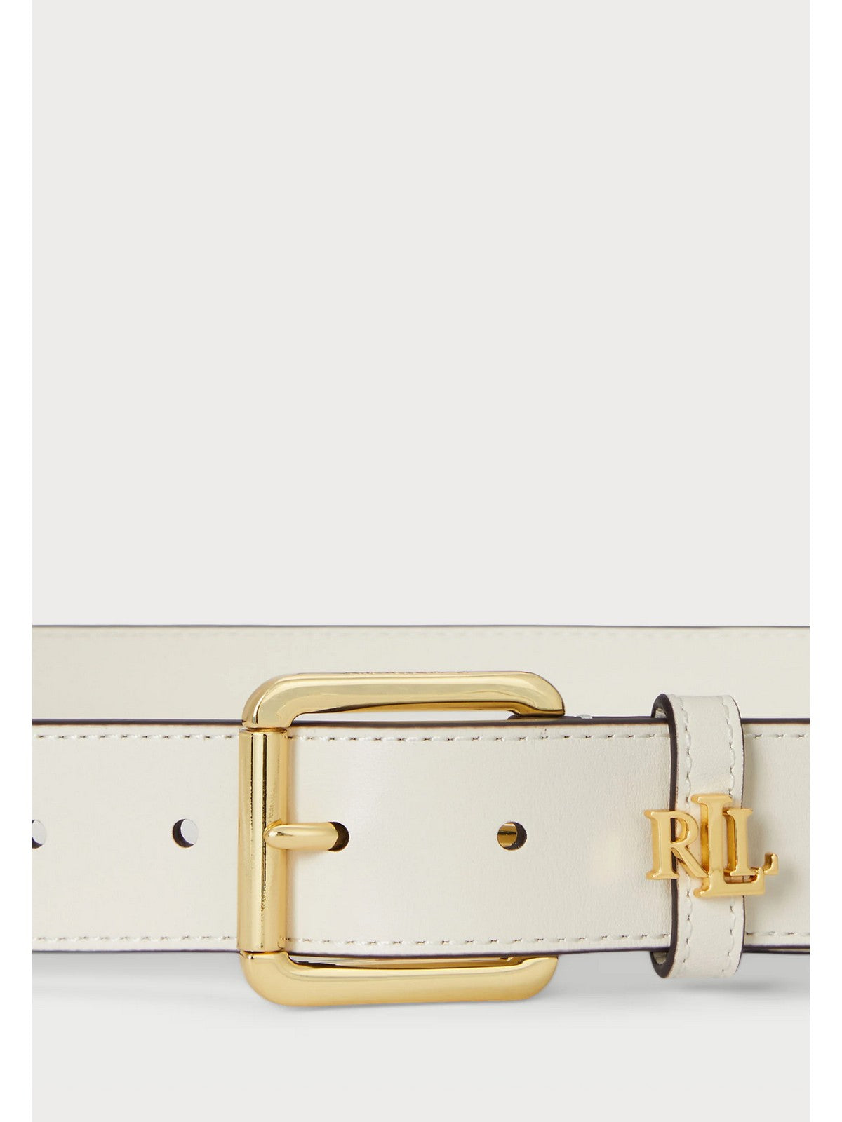 LAUREN RALPH LAUREN Cintura Donna LOGO KEEPER-BELT-MEDIUM 412968765 010 SOFT WHITE/PB