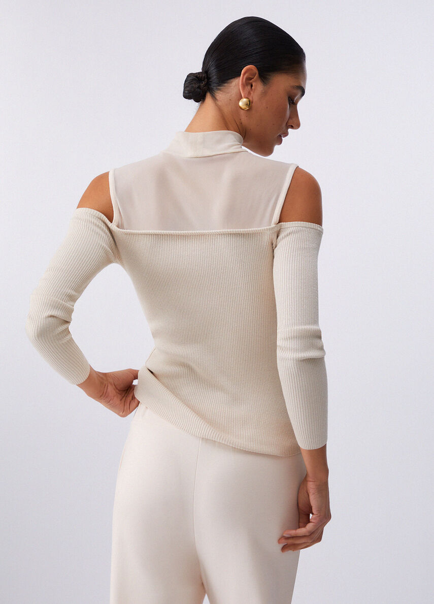 LIU JO SPORT Maglia Donna TA6243MS49I A4378 Warm champagne lux gioboutiqueweb