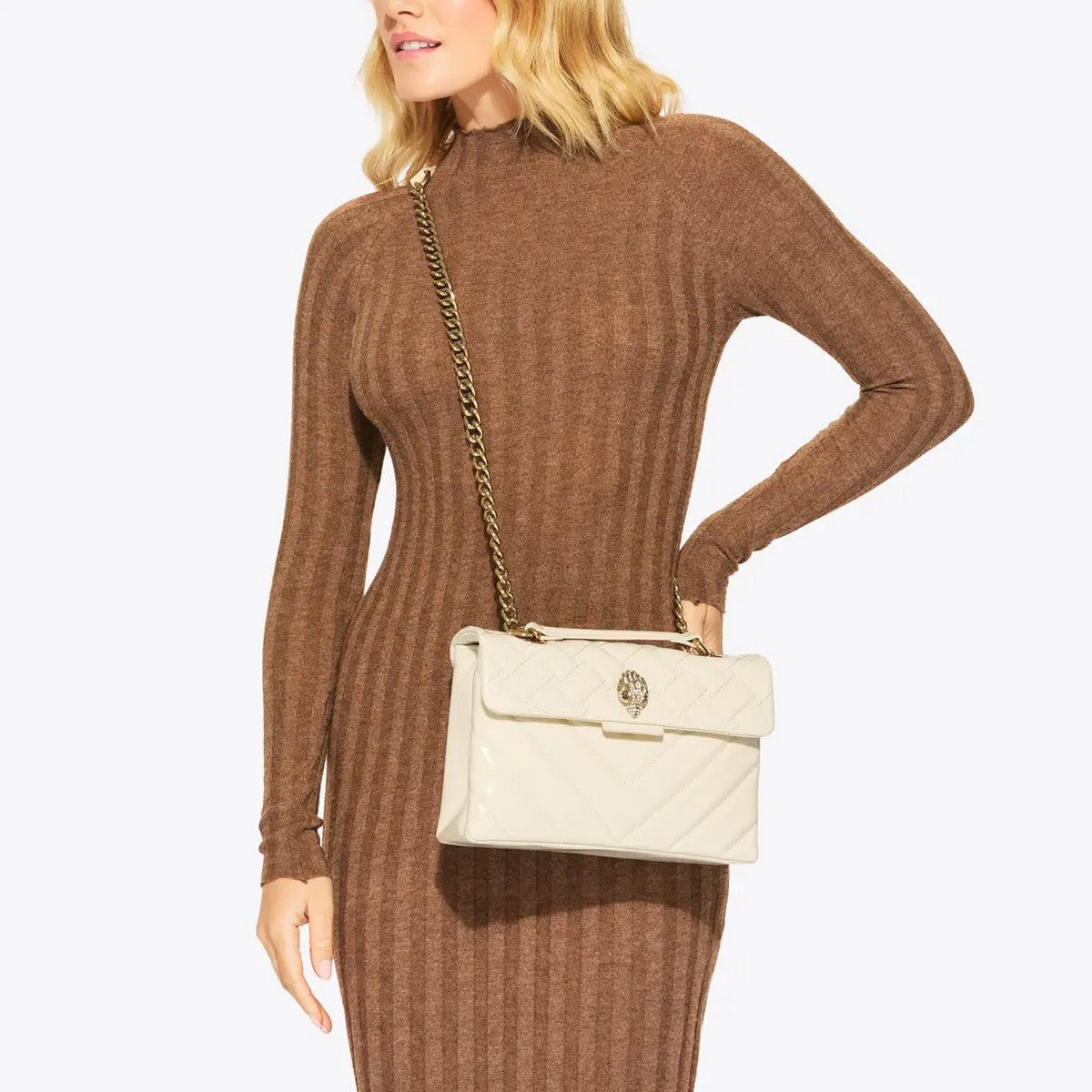 KURT GEIGER Borsa Donna 690-LEATHER KENSINGTON BAG 5021542309 CREAM CREAM gioboutiqueweb