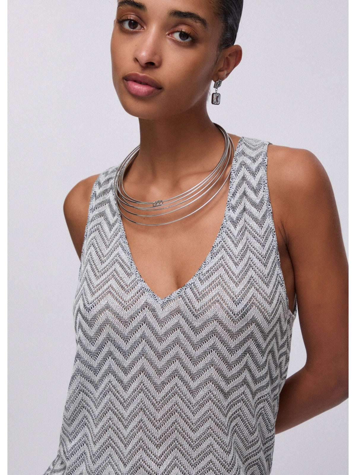 LIU JO BEACHWEAR Canotta Donna VA6175J3878 C3887 Nero/silver lux gioboutiqueweb