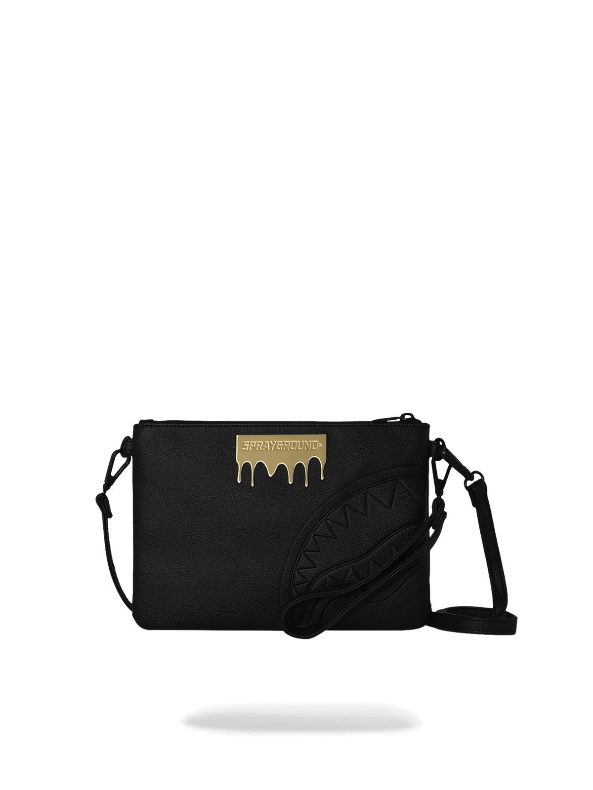 SPRAYGROUND Pochette Unisex adulto GOLD BRICK LUX CROSSBODY POUCHETTE 910B9044NSZ Nero gioboutiqueweb