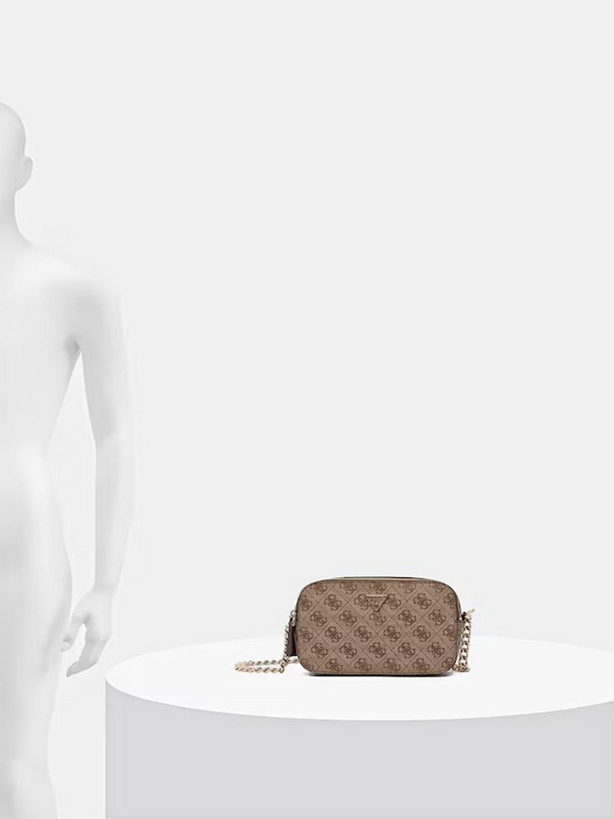 GUESS Borsa Donna NOELLE II CROSSBODY CAMERA HWBG96 72140 LGW LATTE LOGO/BROWN