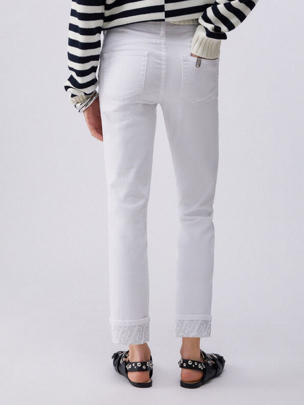 LIU JO BLUE DENIM Pantalone Donna UA6006T2594 11111 BIANCO OTTICO gioboutiqueweb