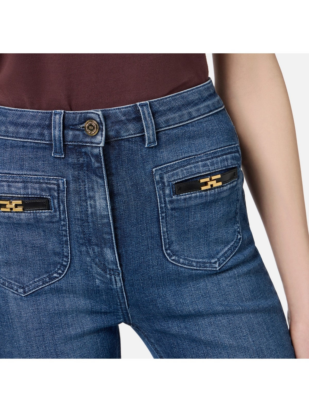ELISABETTA FRANCHI Jeans Donna PJ12N56E2 104 BLUE DENIM gioboutiqueweb