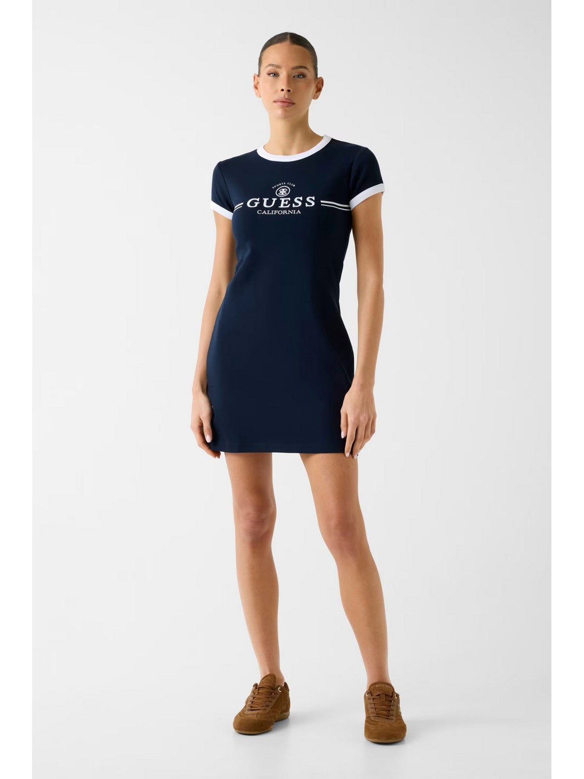 GUESS SPORT Abito Donna MILA SS SHORT DRESS V6GK05 K2988 A71W DARING OCEAN