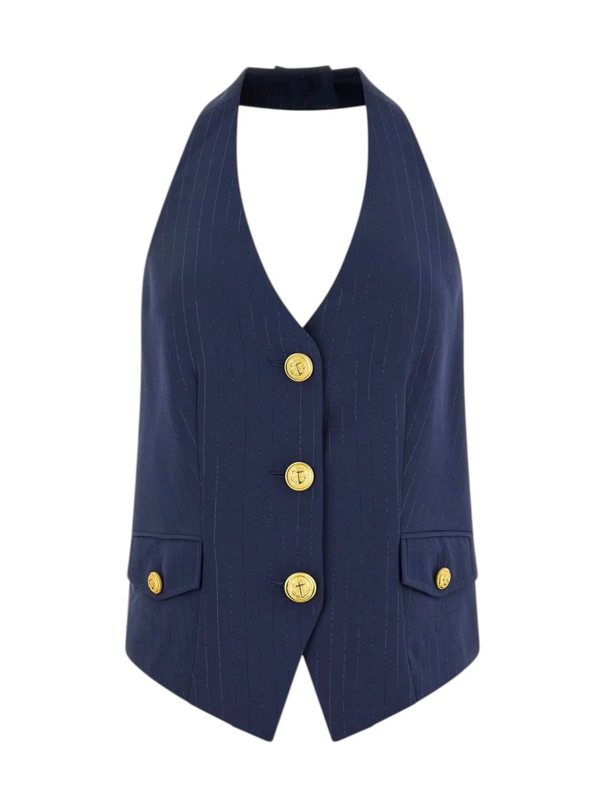 MARCIANO Gilet Donna NICLA VEST 6RGH20 7438A FBEK SUITING BLUE PINSTRI gioboutiqueweb