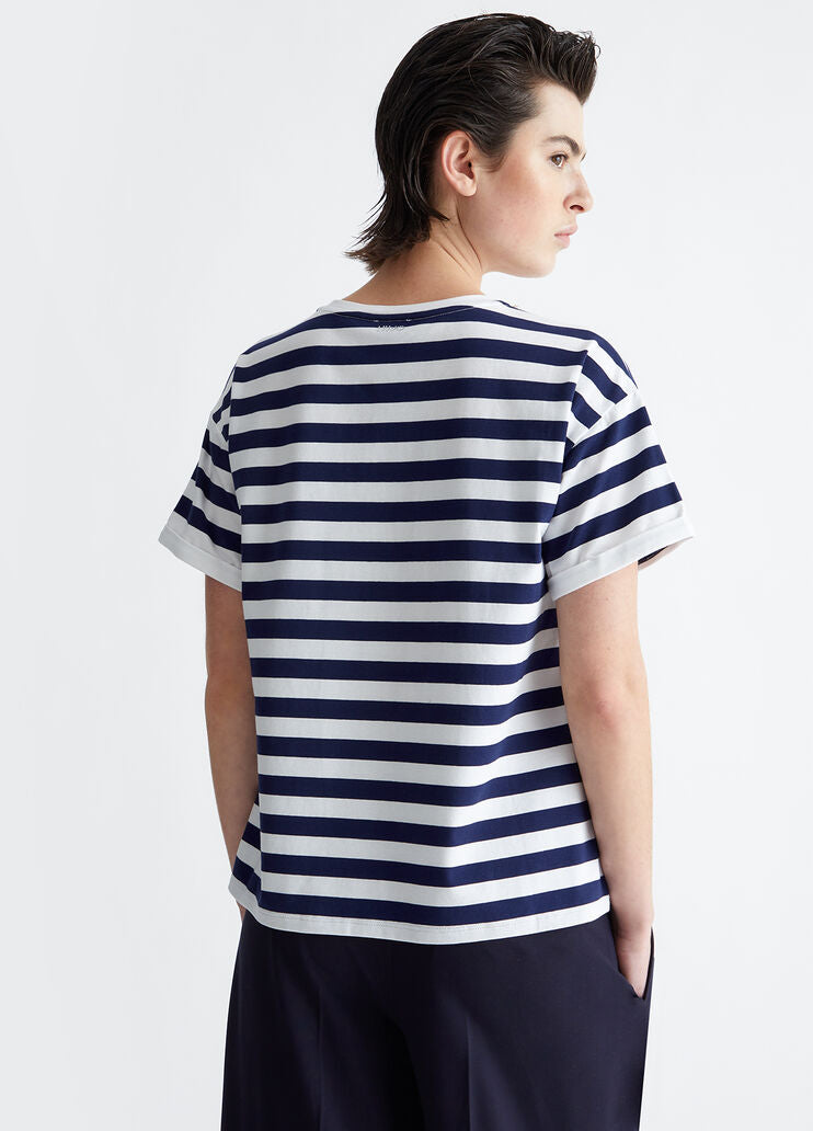 Liu Jo White T-Shirt und Pole Frau M4330J4698 C3407 Weiß