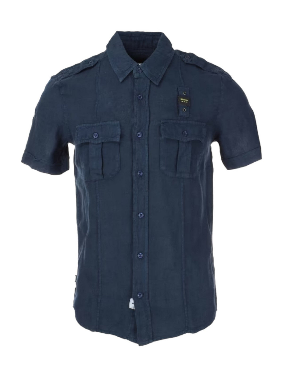 Blauer Herrenhemd 24Sblus02034 006780 888 Blau