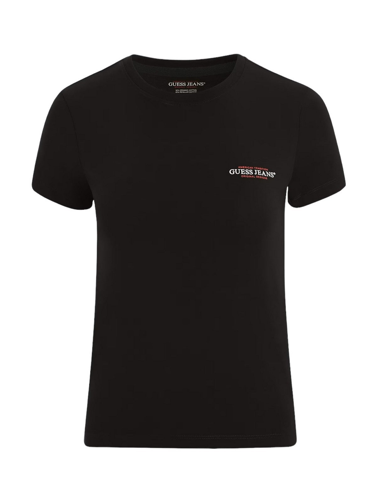 GUESS T-shirt Donna GJ SS CN SLIM MINI AMERICA TEE W4YI02 J1314 JBLK Jet Black A996 gioboutiqueweb