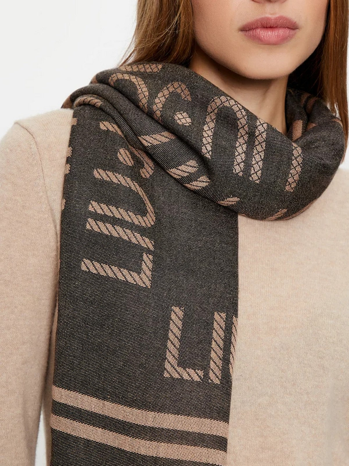 LIU JO SOFT Foulard Donna 2F4002T0300 22222 Nero gioboutiqueweb