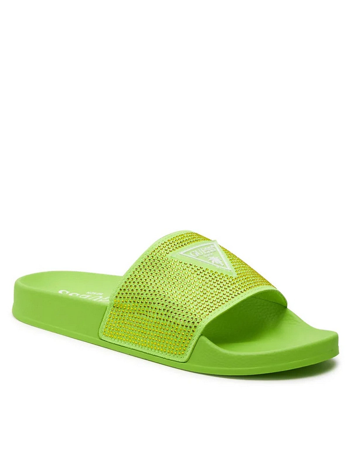 Guess Beachwear Ciabatta Woman Beach Slippers Stras E4GZ25 BB00F G8V3 Green