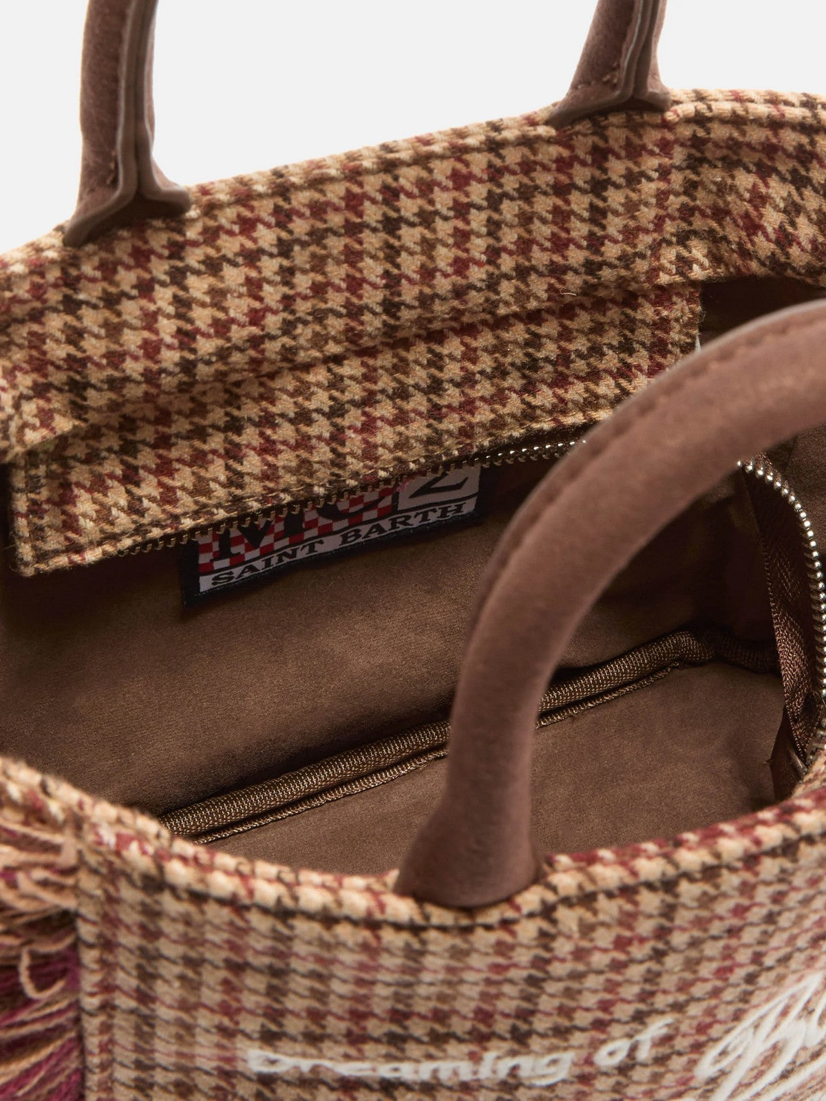 MC2 SAINT BARTH Borsa Donna VANITY MINI WOOL 00282I PIED DE POULE SOFT 45 EMB