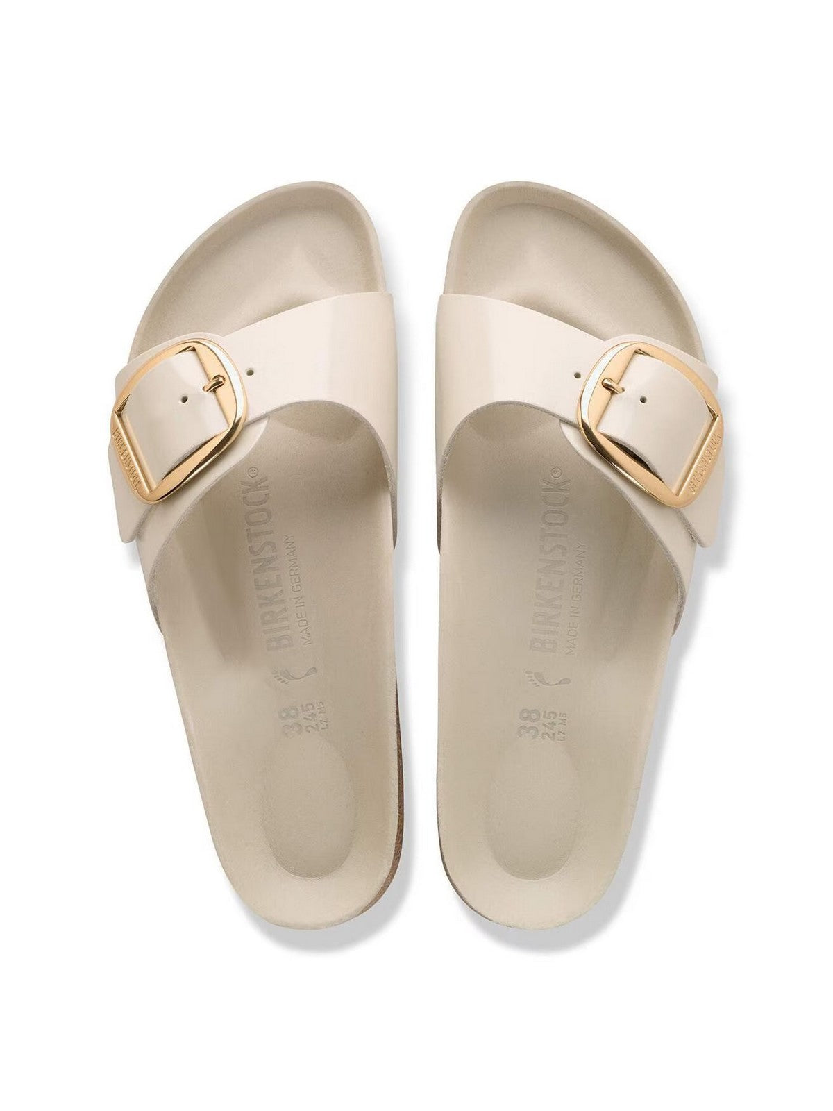 BIRKENSTOCK Sandalo Donna Madrid Big Buckle HEX shine oyster, Natural Lea 1031823 SHINE OYSTER