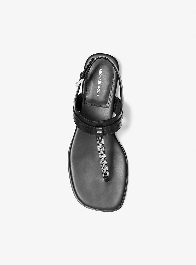 MICHAEL KORS Sandalo Donna MARCIA THONG SANDAL 40S6MCFS1L 001 BLACK gioboutiqueweb